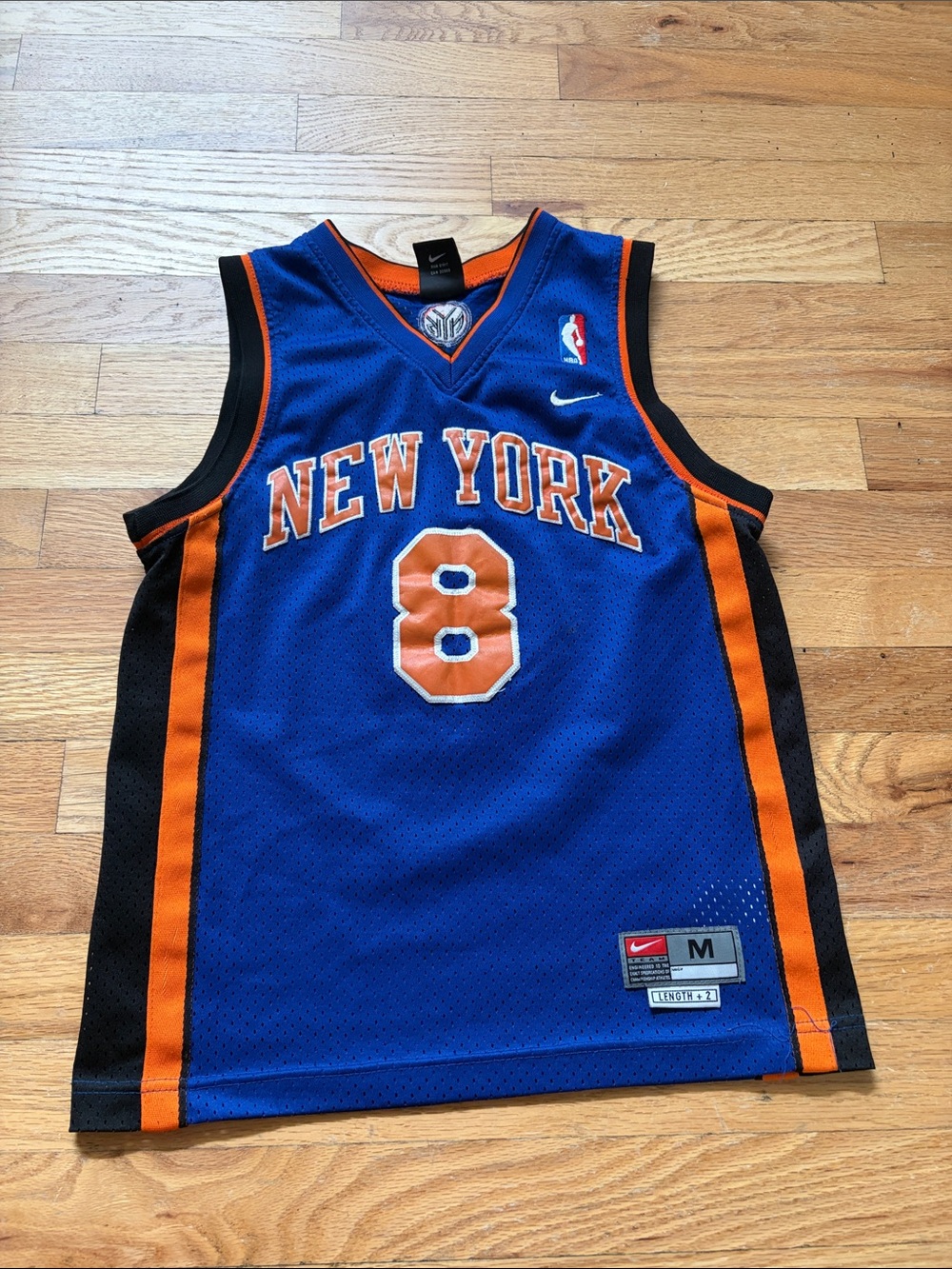 vintage nike NY Knicks Sprewell jersey #8 youth sz medium 12/14